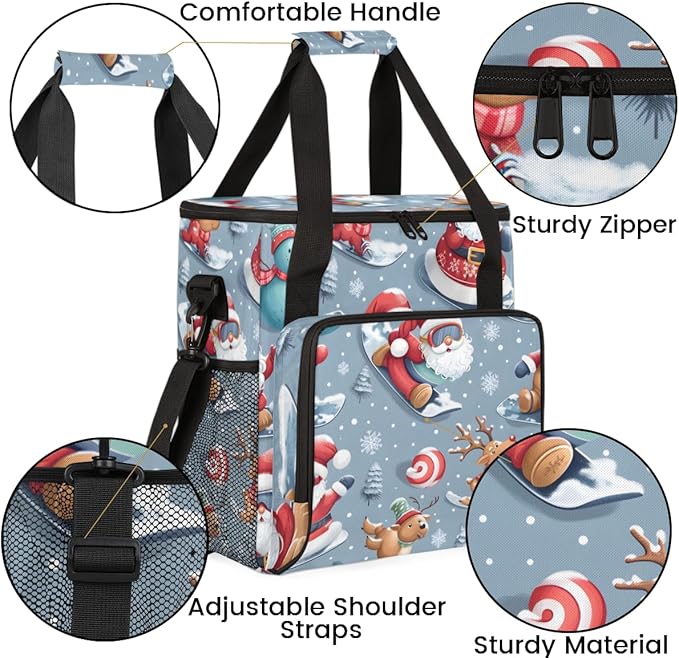 Mystical Santa Claus Coffee Maker Carrying Bag Cartoon Santa Claus Travel Storage Bag Compatible with K-Mini or K-Mini Plus Single Serve Coffee Brewer Carrying Case with Pockets &amp Shoulder Strap