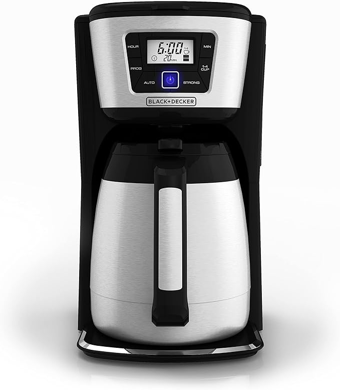 BLACK+DECKER 12-Cup Thermal Coffeemaker Black/Silver CM2035B