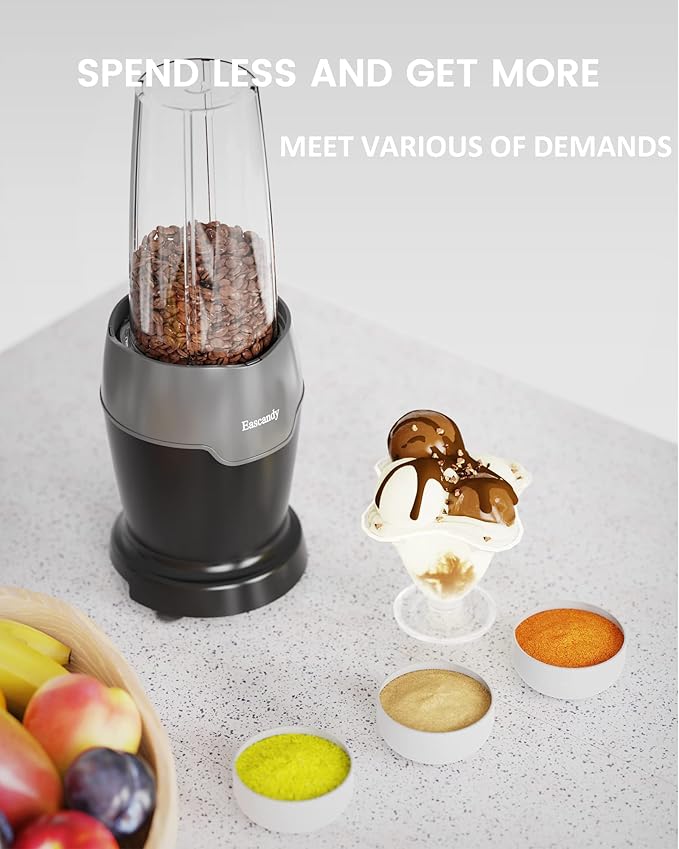 Real 900 Watts Smoothie Blender for Shakes and Smoothies with Milk Frother 12 in 1 Set Personal Blender Germany Stainless Steel Blades Smoothie Maker with 2 Tritan Sport Cups