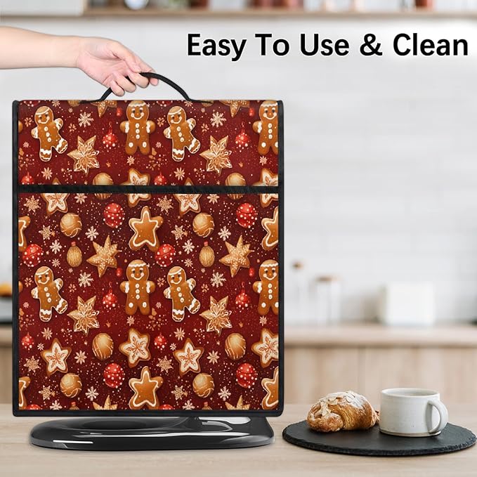 cfpolar Kitchen Aid Mixer Cover Compatible with 6-8 Quarts Christmas Ball Gingerbread Man Stand Mixer Cover Kitchen Aid Mixers Accessories Appliance Organizer Bag Dust Covers with Zipper Pocket