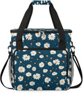 Daisy Floral Printed Coffee Maker Travel Bag for K-Mini or K-Mini Plus Single Serve Coffee Brewer Portable Storage Tote Case for Tarvel