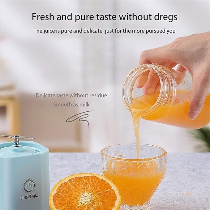 Portable BlenderPersonal Blender with USB Rechargeable Mini Fruit Juice MixerPersonal Size Blender for Smoothies and Shakes Mini Juicer Cup TravelFruit JuiceMilk