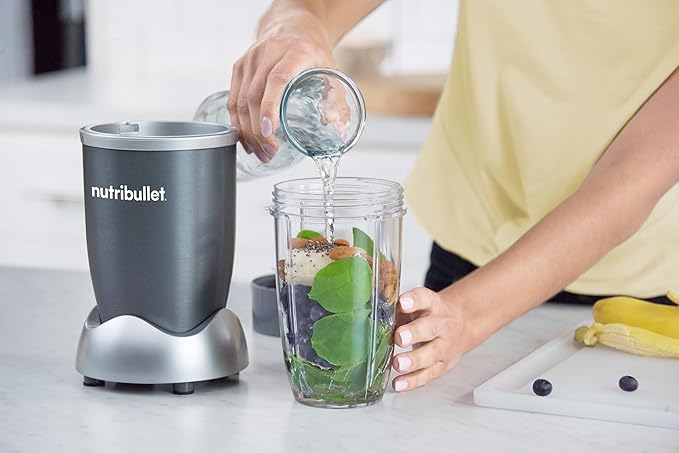 nutribullet Personal Blender for ShakesSmoothiesFood Prepand Frozen Blending24 Ounces600 WattGray(NBR-0601)(Pack of 2)