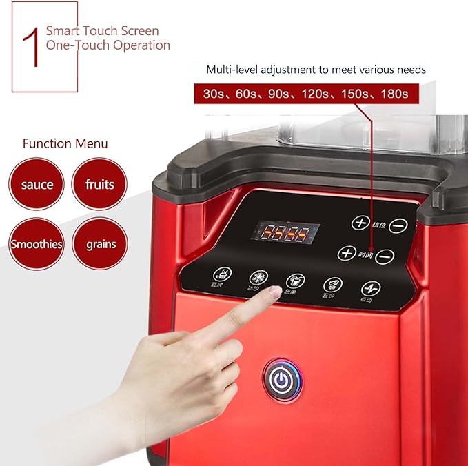 Commercial Smoothie Machine 2200W Electric Food Chopper Table Mixer Smoothie Machine Frozen Drinks Ice Cream