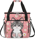 Cat and Daisy Coffee Maker Carrying Bag for Keurig K-Mini or K-Mini Plus Storage Portable Coffee Maker Travel Bag