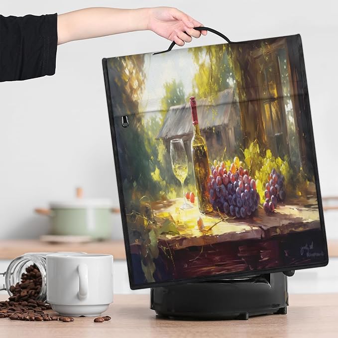 cfpolar Kitchen Aid Mixer Cover Compatible with 6-8 Quarts Grape Wine Farm Stand Mixer Cover Kitchen Aid Mixers Accessories Appliance Organizer Bag Dust Covers with Zipper Pocket