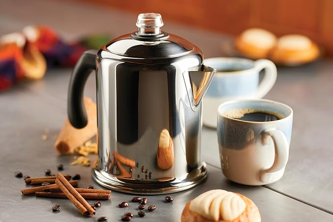 Farberware Classic Yosemite Stainless Steel Stovetop Coffee Percolator - 8 Cup Silver