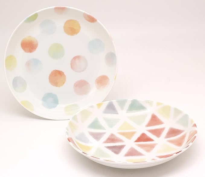 Plate Platter Curry Plate 8.7 inches (22 cm) 2 Pieces Dinnerware Set Colors Made in Japan