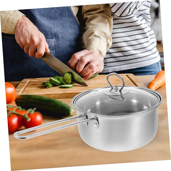 ABOOFAN Stainless Steel Cookware Set Pan Pots with Soup Pot Frying Pan Kitchen Cooking Set Comfortable Steel Handles Easy Clean