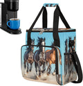 Running Black Horse Coffee Maker Carring Bag Travel Carrying Storage Tote Bag Compatible with Keurig K-Mini or K-Mini Plus Portable Single Serve Coffee Brewer Case with Pockets for K-cup Pods