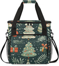 Cartoon Tree Coffee Maker Carrying Bag Christmas Tree Travel Storage Bag Compatible with K-Mini or K-Mini Plus Single Serve Coffee Brewer Carrying Case with Multiple Pockets &amp Shoulder Strap