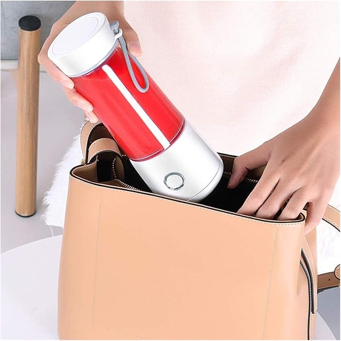 Portable Blender Smoothie Juicer Cup - 4 Blades Fruit Mixing Machine with USB Rechargeable Travel Juicer Detachable Cup 400ml (Color : A) (B)