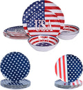 Melamine Dinnerware Sets Independence Day American Flag Melamine Dinner Plates Dishes &amp Bowls Set for 4th July