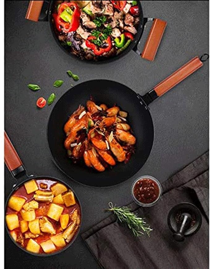 Non-Stick Cookware SetKitchen Cooking Pot SetKitchen Utensil Setwith Soup PotFrying PanWokMilk Pan
