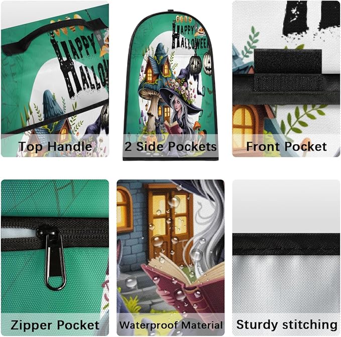 cfpolar Kitchen Aid Mixer Cover Compatible with 6-8 Quarts Halloween Witch House Stand Mixer Cover Kitchen Aid Mixers Accessories Appliance Organizer Bag Dust Covers with Zipper Pocket