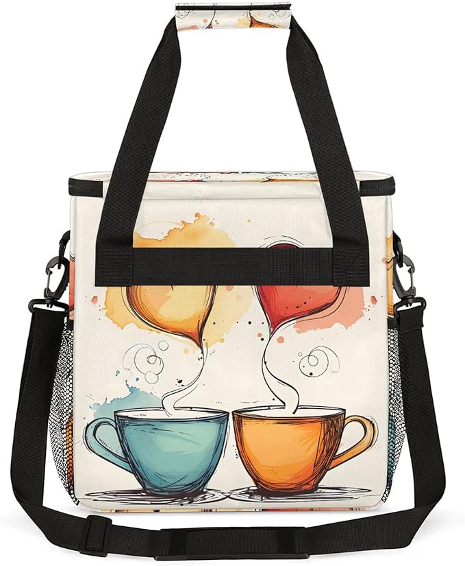 Coffee Maker Travel Bag Compatible with Keurig K-Mini K-Mini Plus or Other Accessories Portable Coffee Maker Case with Shoulder Strap for Travel(Bag Only)