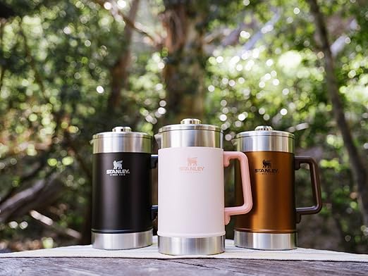 STANLEY Classic Stay-Hot French Press Coffee Maker 48 oz | 5 Minute Brew 4 Hours Hot | Mesh Filter for Coffee Grounds | Insulated Stainless Steel French Press | BPA-Free | Matte Black