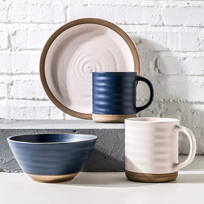 Dinner SetPorcelain Dinnerware Sets 20 Pieces Two-Color Ceramics Dinner Combination Set