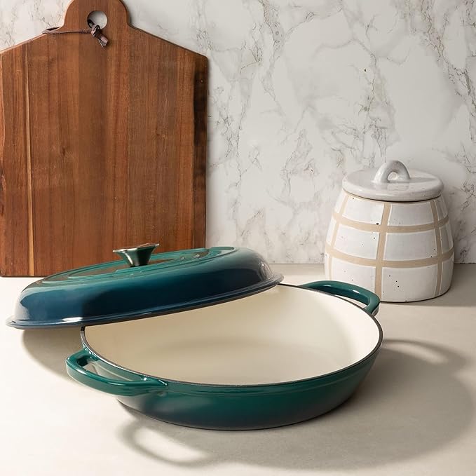 Larder &amp Vine 20 Piece Cookware Set (Bondi) | Dutch Oven Utensil Set Braiser and Trivets