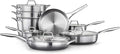 Calphalon 3-Ply Stainless Steel Cookware Set 13 Piece Includes Frying Pans Pots and Pans Set Induction Metal Utensil Safe Oven Safe 500FPFOA Free Silver