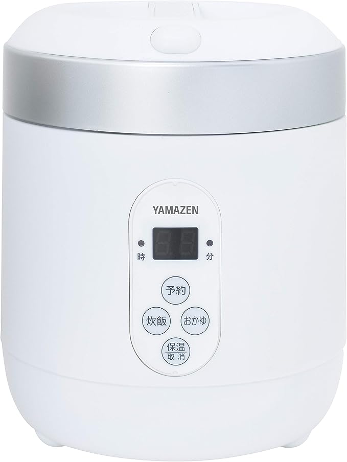 [Yamazen] Rice cooker 0.5-1.5 go Microcomputer-type small mini rice cooker with rice cracker mode for warm living Reservation function White YJG-M150 (W) Japan Import