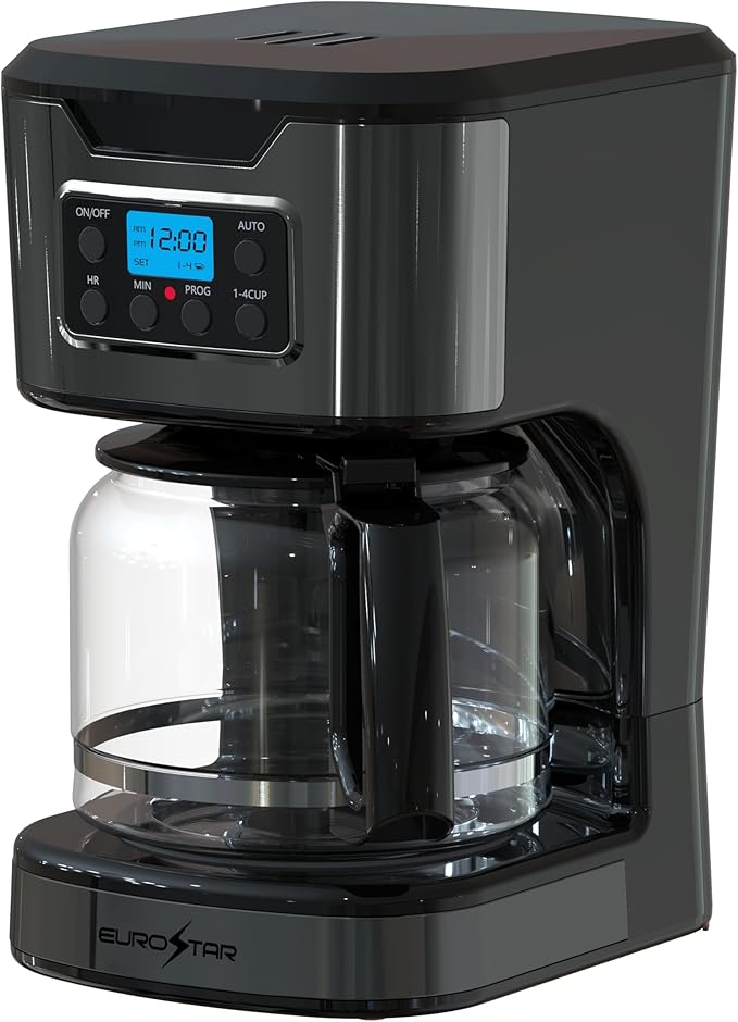 EUROSTAR 12-Cup Programmable Coffee Maker (BLACK)