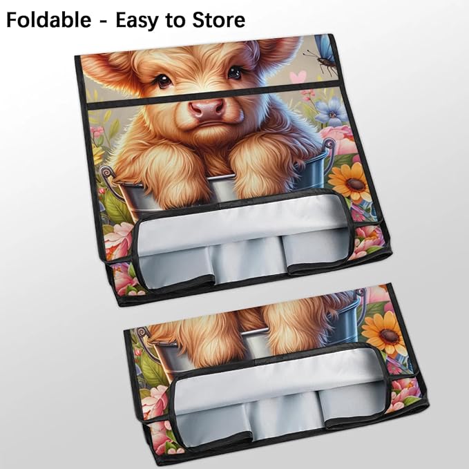 Kitchen Aid Mixer Cover Animal Cow Stand Mixer Cover Compatible with 6-8 Quarts Stand Mixers Dust Covers with Zipper Pocket Foldable Washable Kitchen Aid Organizer Bag