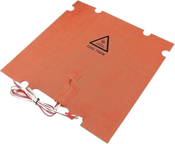 Silicone Heated Bed Heating Pad with Point Hole 110V/220V 300/350mm 750W/1000W for Voron 2.4 R2/Trident 3D Printer Parts(110V300x300mm)