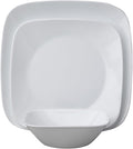 Corelle Square Pure White 18-Piece Dinnerware Set Service for 6