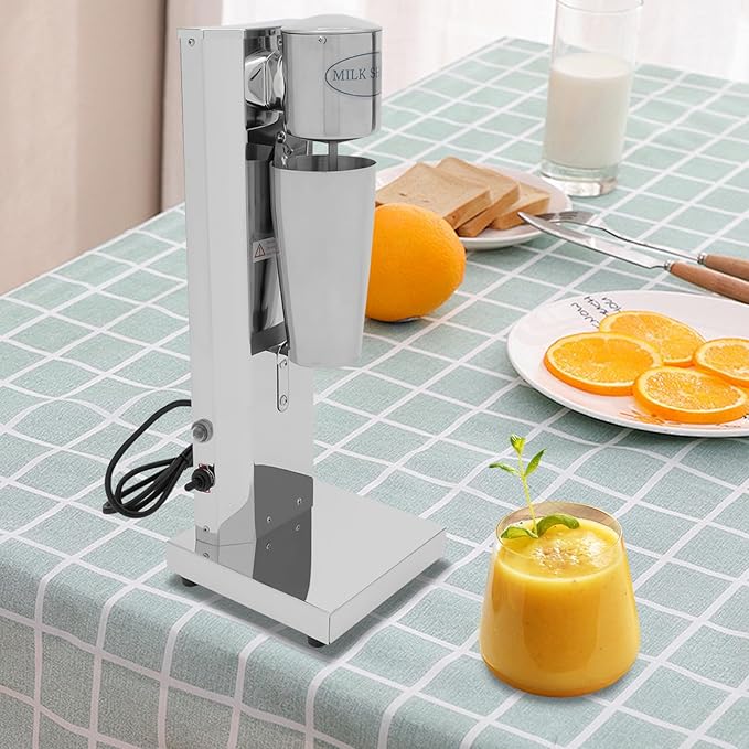 Electric Milkshake Maker Machine Stainless Steel Milk Mixer Blender Single Head Malt Blender 110V 180W Commercial Smoothie Mixer