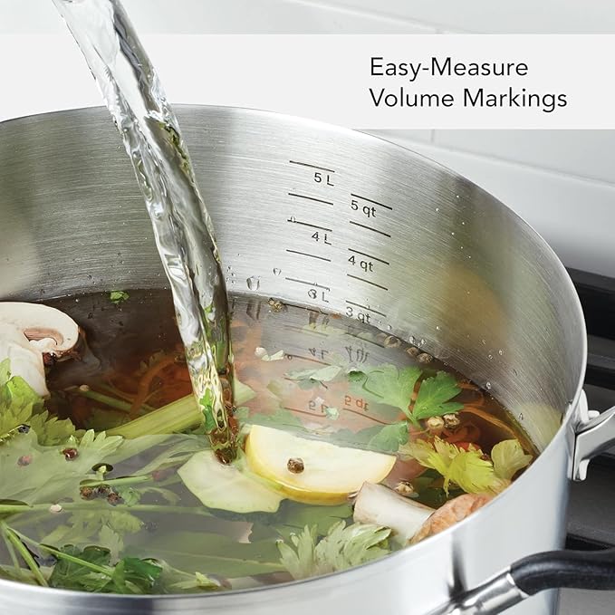 KitchenAid Stainless Steel Cookware/Pots and Pans Set 10 Piece Brushed Stainless Steel