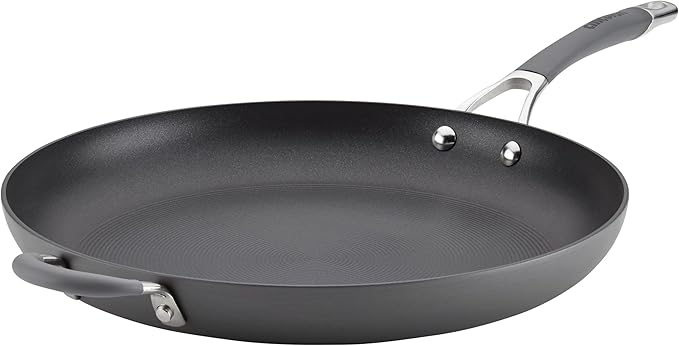 Circulon - 83906 Circulon Radiance Hard Anodized Nonstick Frying Pan / Fry Pan / Hard Anodized Skillet with Helper Handle - 14 Inch Gray