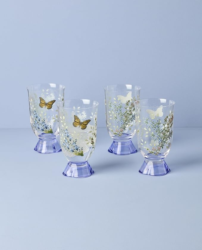 Lenox 897831 Butterfly Meadow Herbs Tall Tumblers Set Of 4