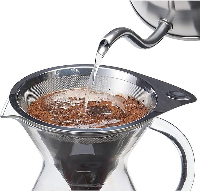 aerolatte Drip Coffee Brewer and Microfilter Borosilicate Glass and 18/8 Stainless Steel 2-Servings 12-Ounce Capacity