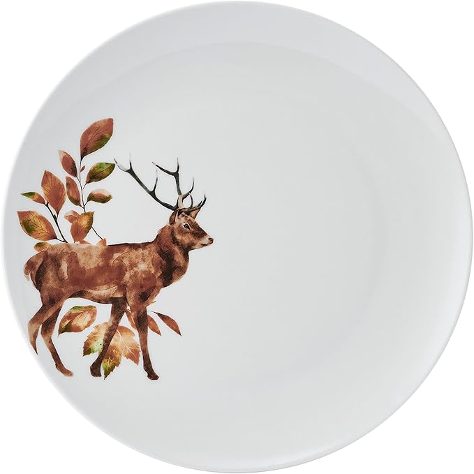 Studio Nova Woodland Wonders Lodge 12 Piece Dinnerware Plate Bowl Set Service for 4