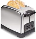 Hamilton Beach Retro Toaster with Wide Slots Sure-Toast Technology Bagel &amp Defrost Settings Auto Boost to Lift Smaller Breads 2 Slice Polished Stainless Steel (22782)