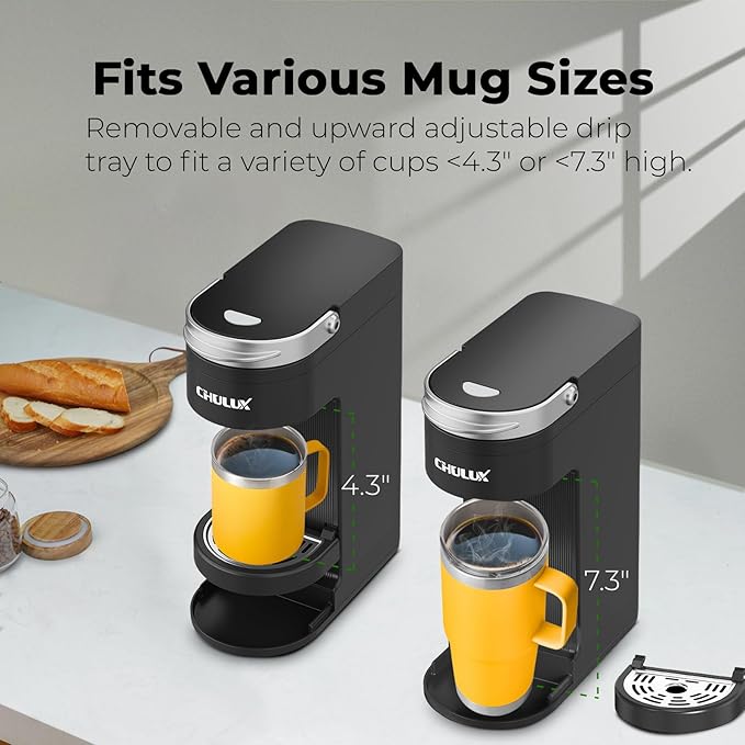 CHULUX 2 Pcs Single Serve Coffee Maker for K Capsule Classic &amp Slim