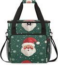 Bright Santa Claus Coffee Maker Carrying Bag Portable Travel Storage Tote Bag Compatible with K-Mini or K-Mini Plus Single Serve Coffee Brewer Carrying Case with Multiple Pockets &amp Shoulder Stra