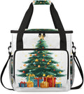 Christmas Gift Coffee Maker Carrying Bag Cartoon Tree Travel Storage Bag Compatible with K-Mini or K-Mini Plus Single Serve Coffee Brewer Carrying Case with Multiple Pockets &amp Shoulder Strap