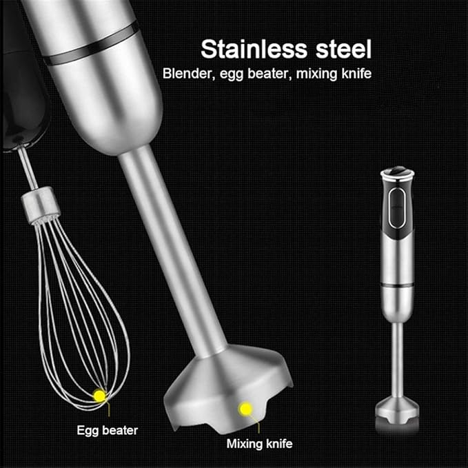 600ML Hand Blender 4 in 1 Portable Immersion Blender for Kitchen Food Processor Stick with Chopper Whisk Electric Juicer Mixer