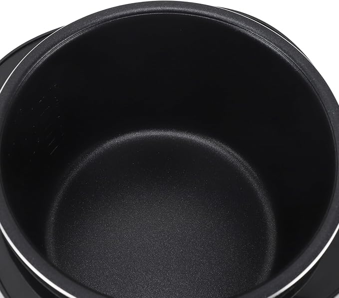 Mini Rice Cooker Electric 2L Nonstick Pot 7 Stage Heat Control 12V 24V for Car Use - Slow Cooking Technology Safe Operation Ideal for Travel and Camping
