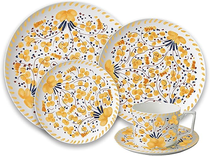 bone china dinnerware set tableware set round plates 24-piece dish set for 6 dinner plate set cups and plates sets for kitchen kitchen dishes set for housewarmingpartydinner