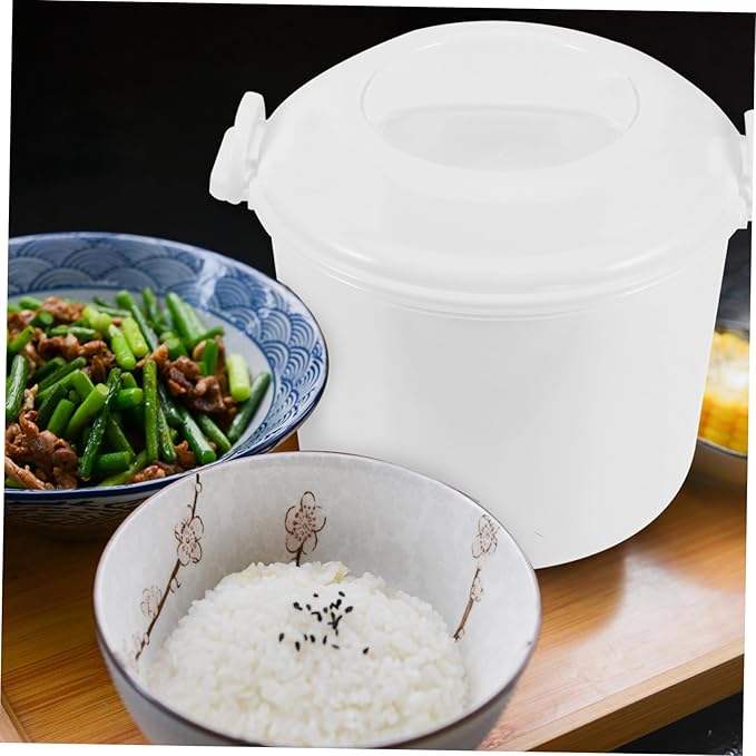 1set Cute Rice Cooker Microwave Rice Cooker Food Container Maker for Microwave Warm Lunch Box