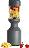 Beast Mega 1200 | Premium Countertop Blender | Smoothies Shakes Sauces Dips Soups | Blends Ice and Frozen Fruit | Includes Extra Lids and Straw System | 1200W | (Charcoal 120V)