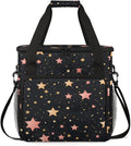 Rose Pink Star Coffee Maker Carrying Bag Portable Travel Storage Tote Bag Compatible with K-Mini or K-Mini Plus Single Serve Coffee Brewer Carrying Case with Multiple Pockets &amp Shoulder Strap