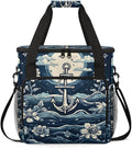Ocean Sea Coffee Maker Carrying Bag Flowers Portable Travel Storage Tote Bag Compatible with K-Mini or K-Mini Plus Single Serve Coffee Brewer Carrying Case with Multiple Pockets &amp Shoulder Strap