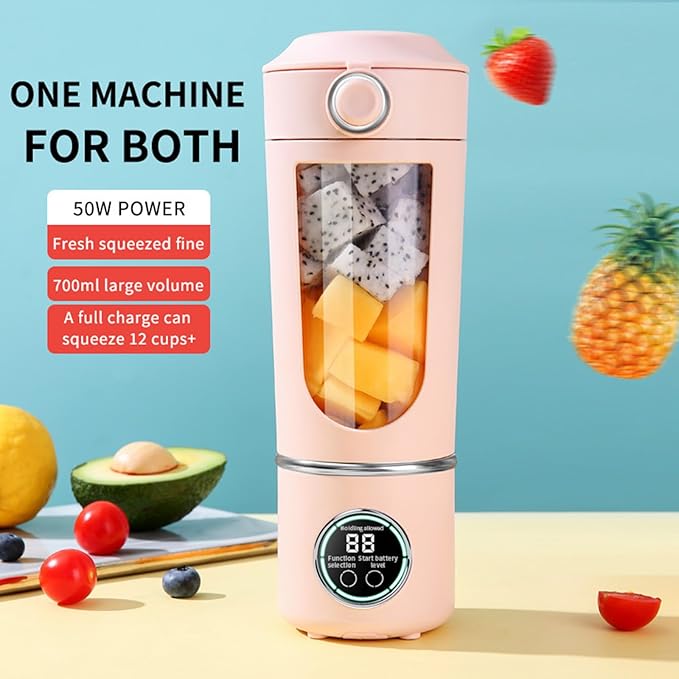 Large Capacity 700ml Portable Fruit Blenders USB Rechargeable High Speed Motor Juicer for Smoothie and Protein Shakes USB Rechargeable Blender