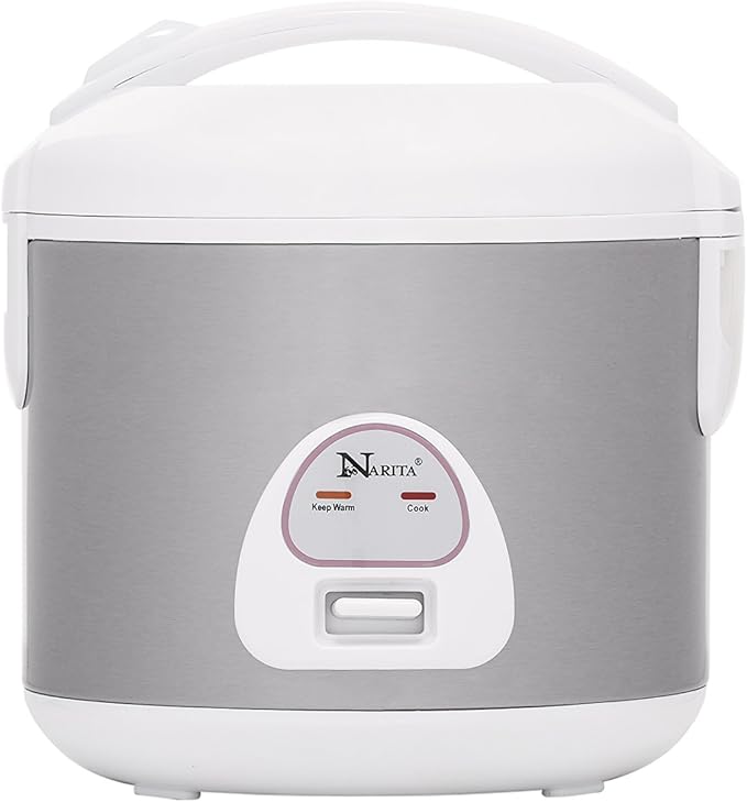Narita 6 Cup Rice Cooker With Stainless Steel Inner Pan Inner Pot 3D Warmer By HND®