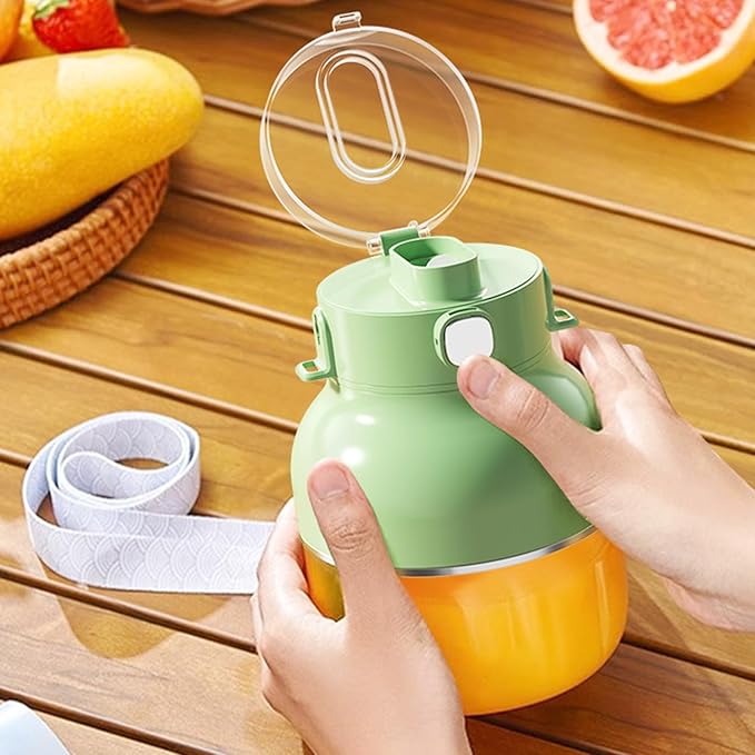 Portable Blender 70W USB Rechargeable Blender 4 Blades 1L Capacity Portable Juicer Blender with Shoulder Strap