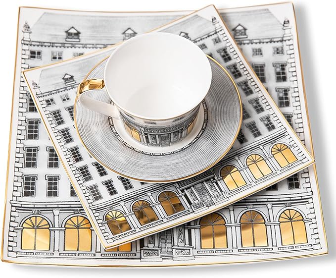 24 piece bone china dinnerware set for 6 luxury dinnerware sets for home wedding partyFreezer Safe Elegant Dining PlatesIntegrating architectural elements